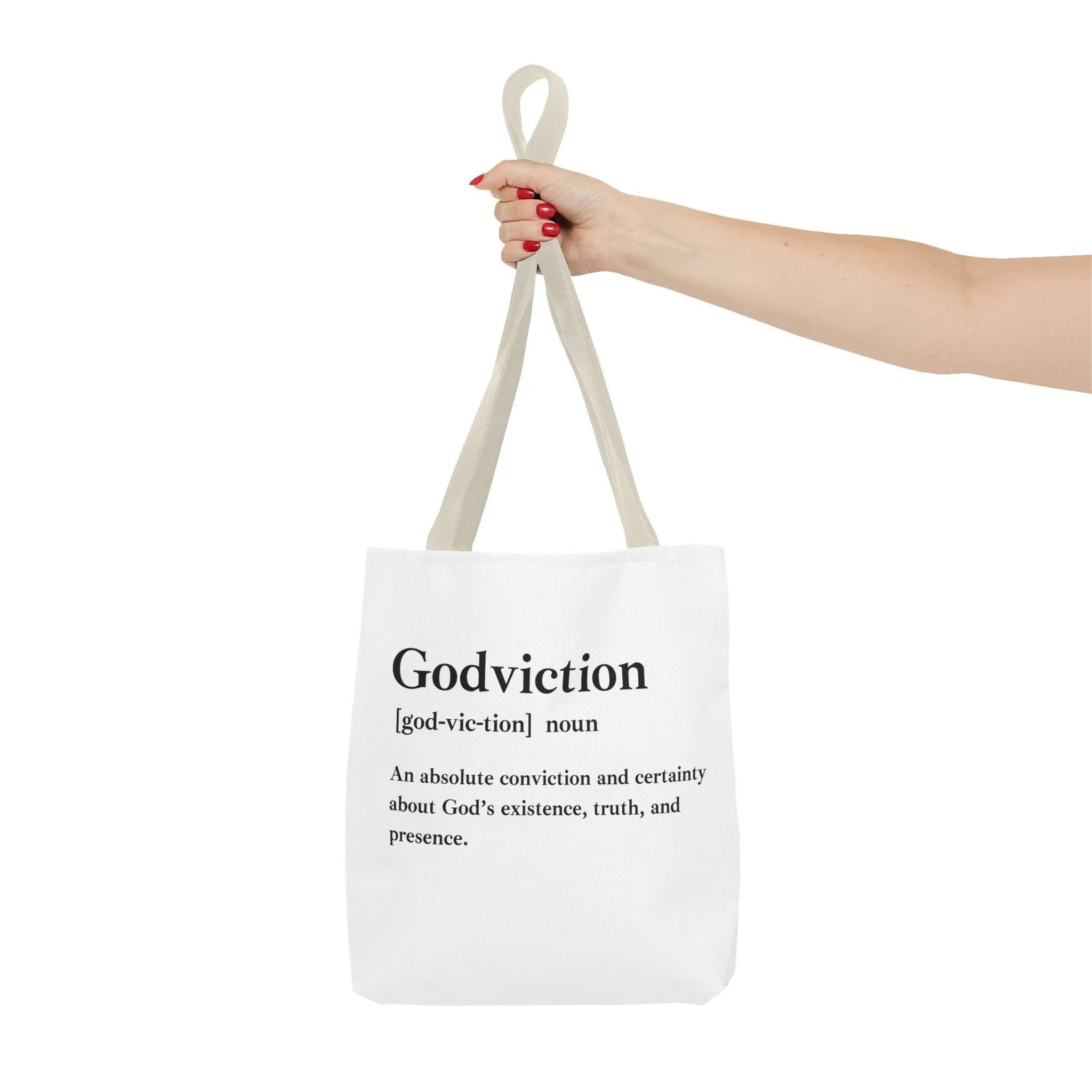 Godviction Tote Bag - Custom Printed Stylish and Functional Tote