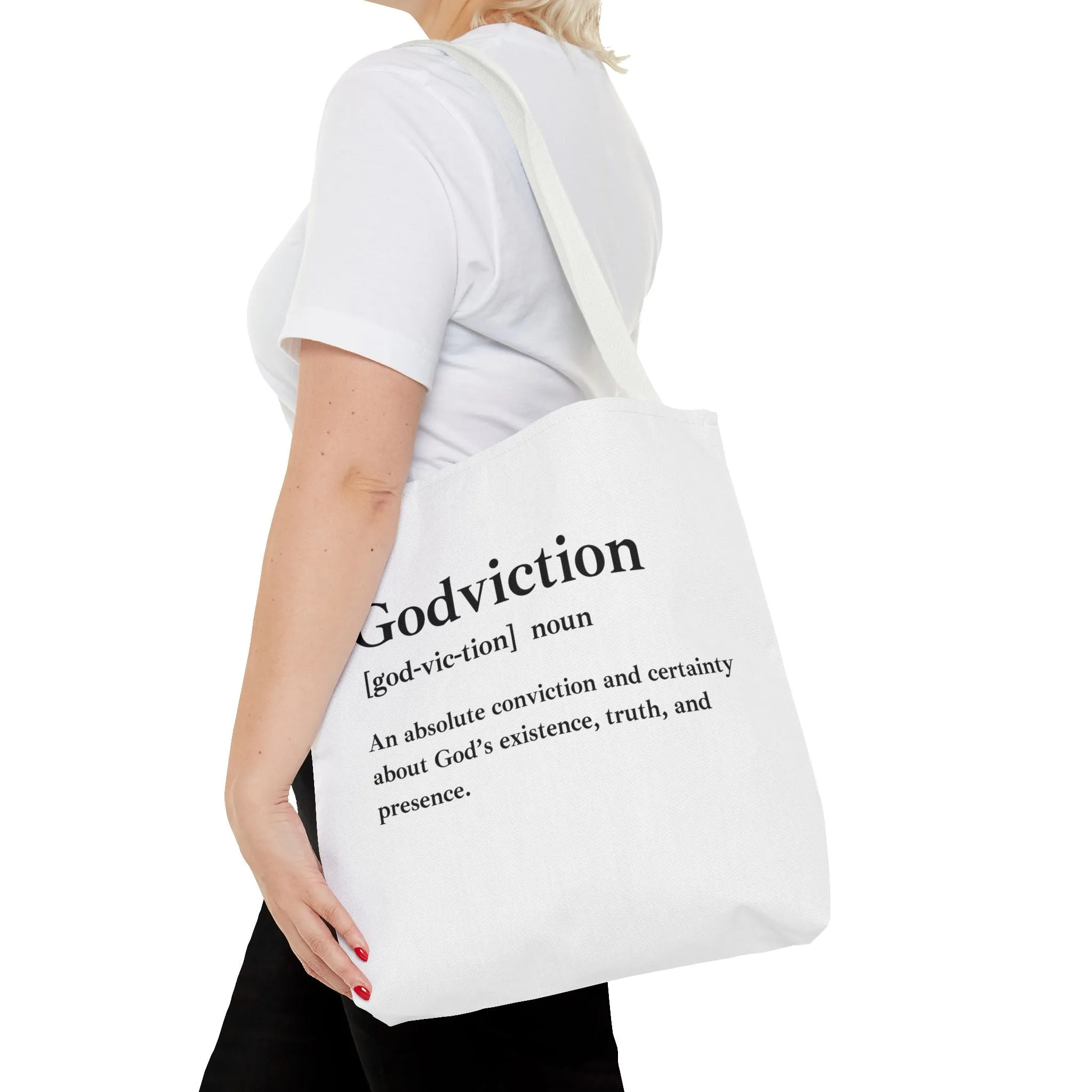 Godviction Tote Bag - Custom Printed Stylish and Functional Tote