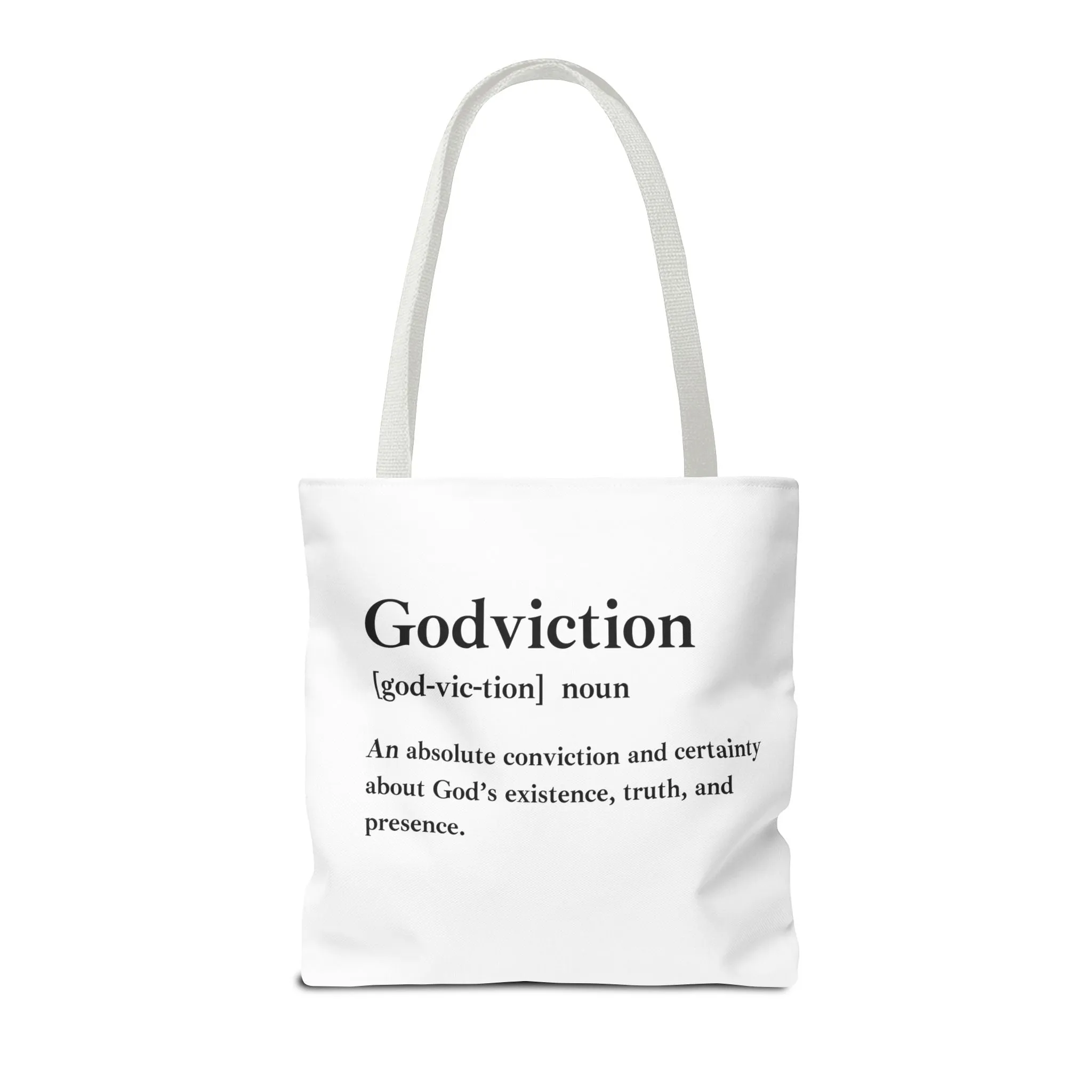 Godviction Tote Bag - Custom Printed Stylish and Functional Tote