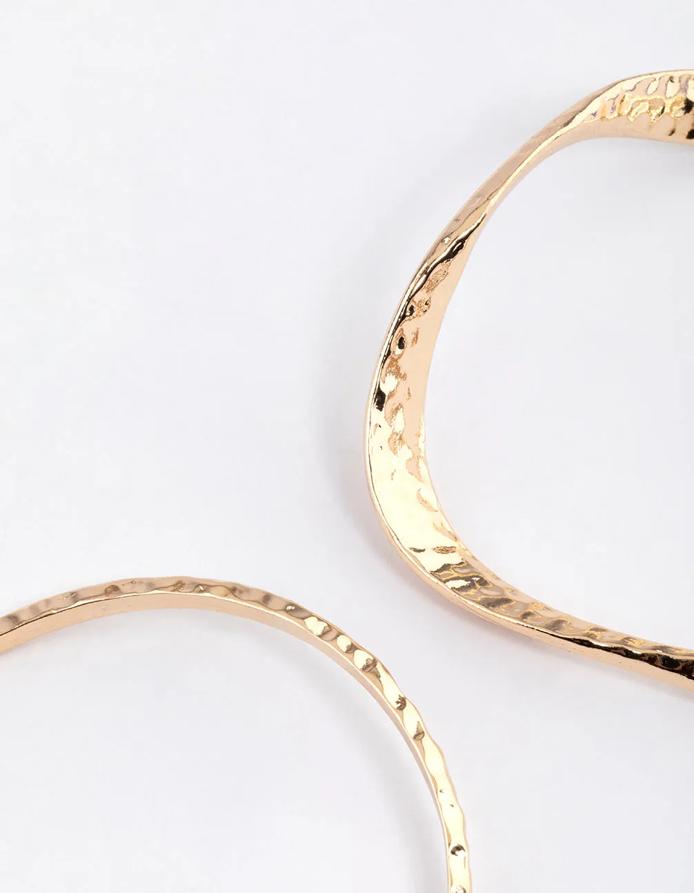 Gold Stretched Hammered Cuff