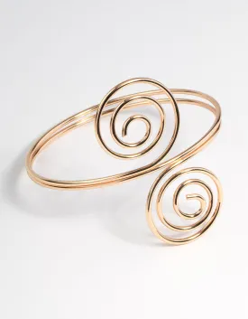 Gold Swirl Arm Cuff