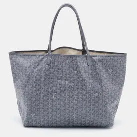 Grey Goyardine Coated Canvas and Leather Saint Louis GM Tote