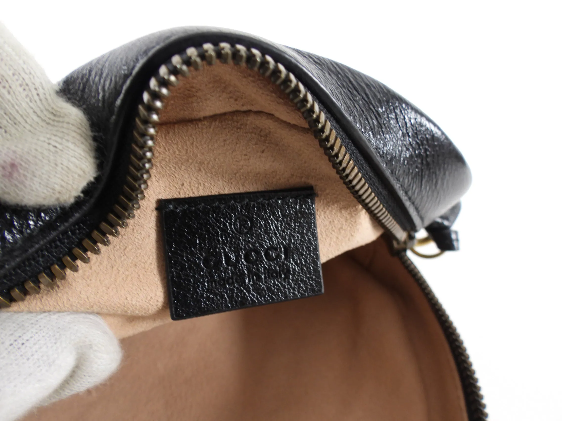 Gucci Black Quilted Leather Round Marmont Crossbody Bag