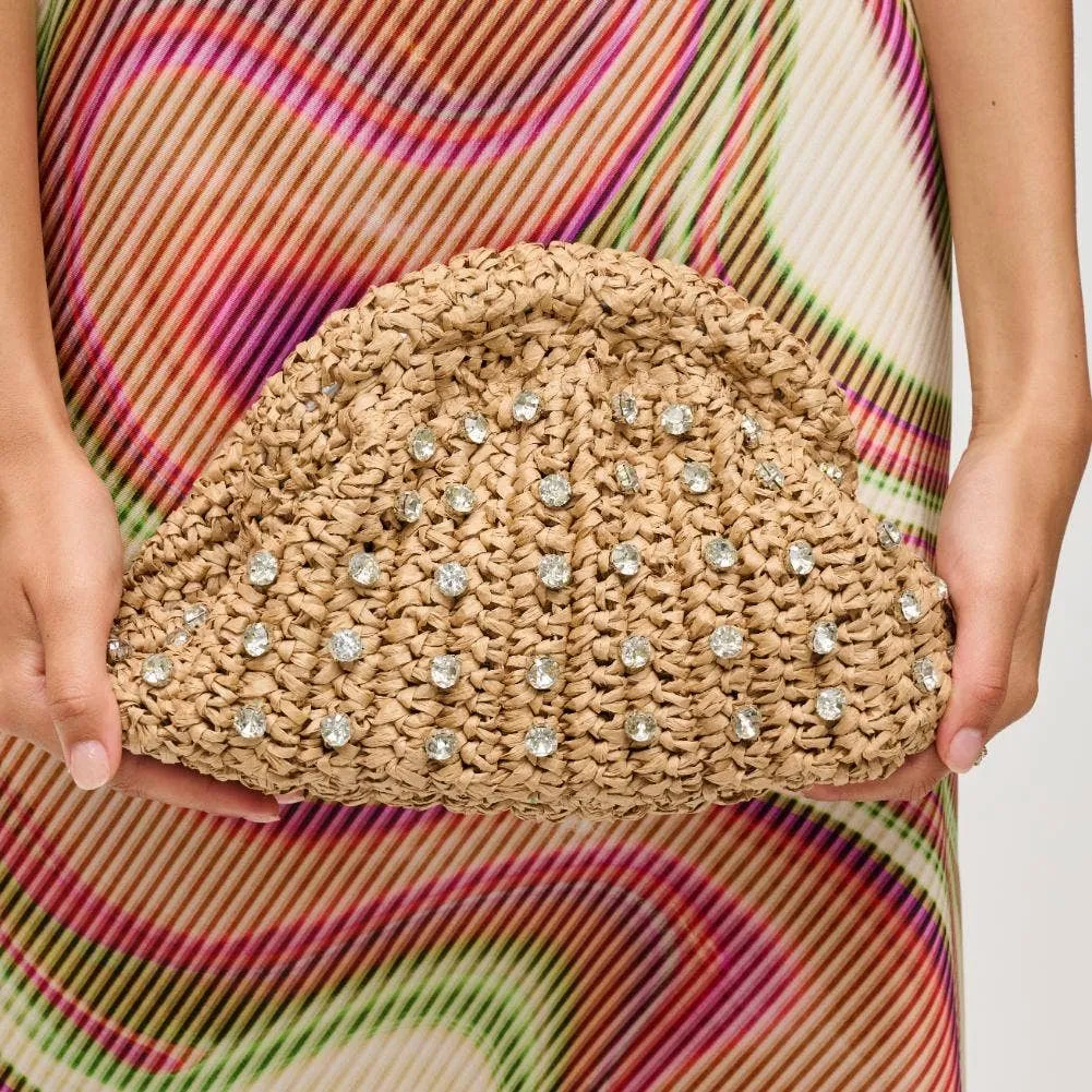 Gwendolyn Straw Clutch: Natural