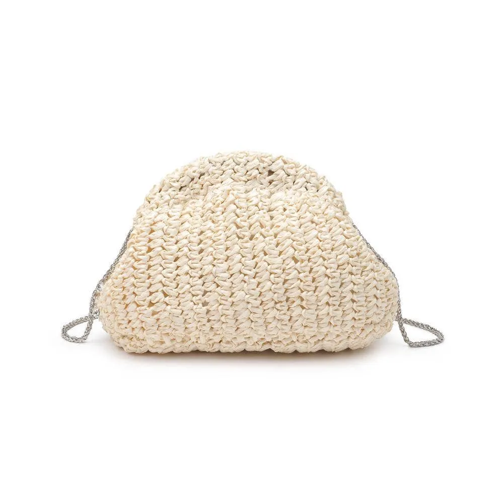 Gwendolyn Straw Clutch: Natural