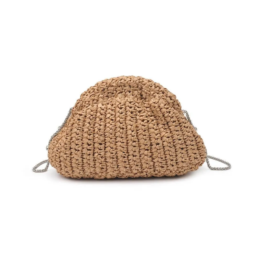 Gwendolyn Straw Clutch: Natural