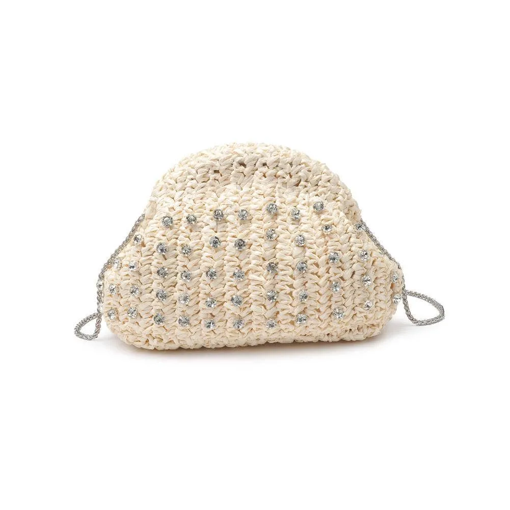 Gwendolyn Straw Clutch: Natural
