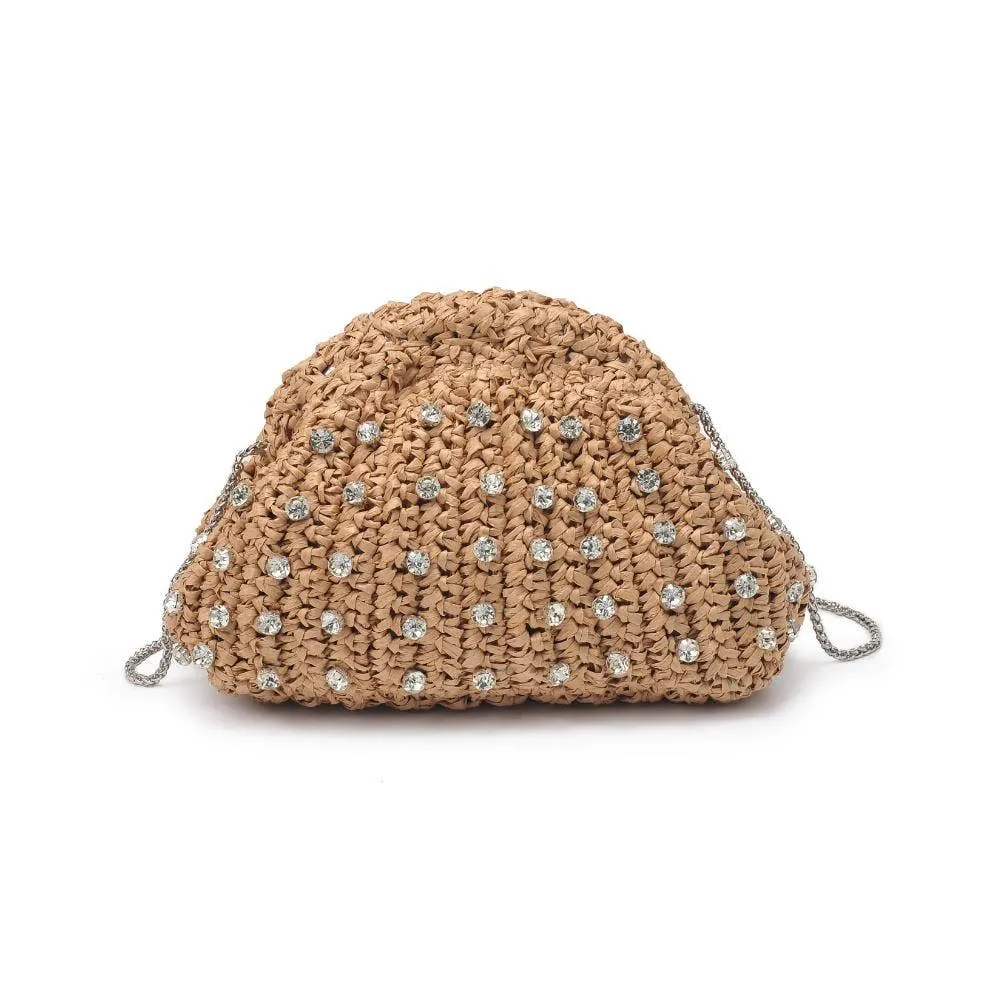 Gwendolyn Straw Clutch: Natural