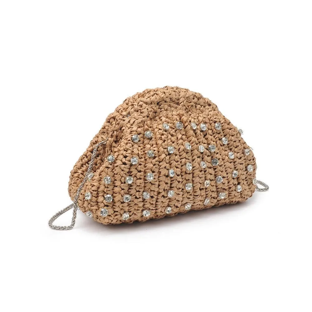 Gwendolyn Straw Clutch: Natural