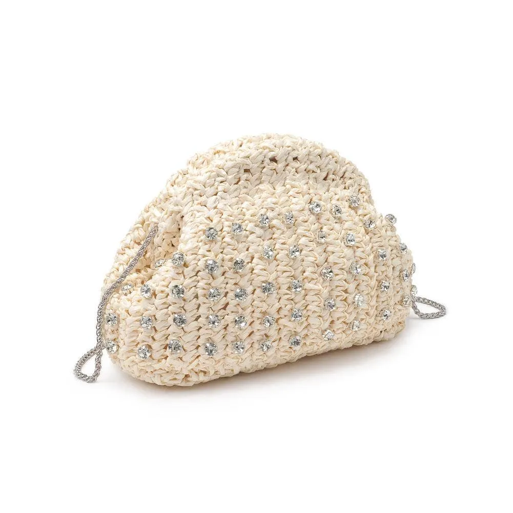 Gwendolyn Straw Clutch: Natural