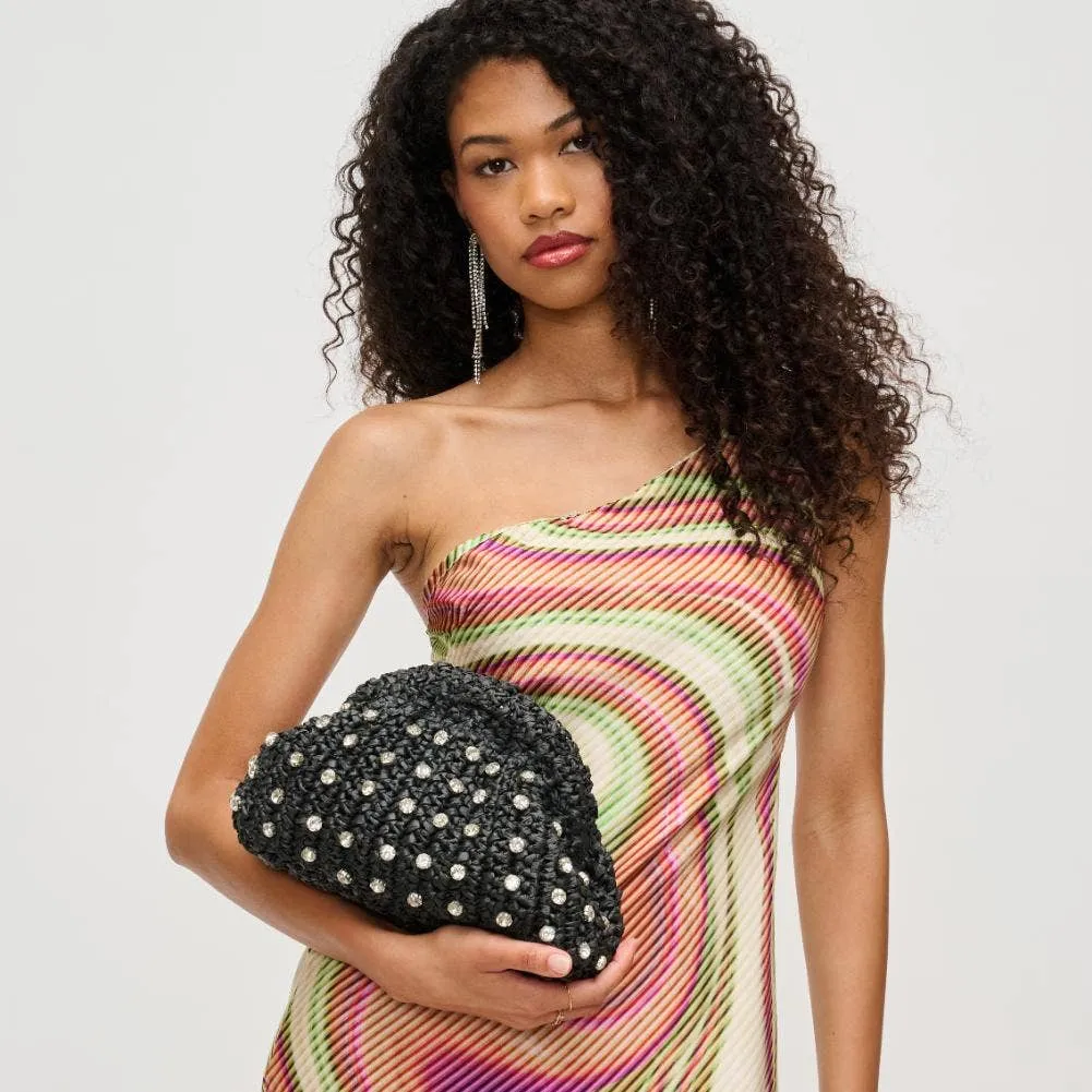 Gwendolyn Straw Clutch: Natural