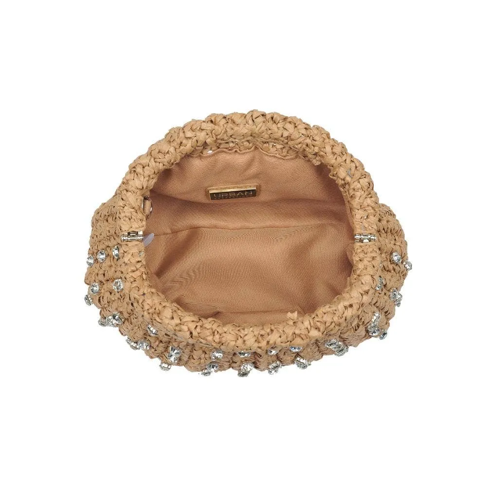 Gwendolyn Straw Clutch: Natural