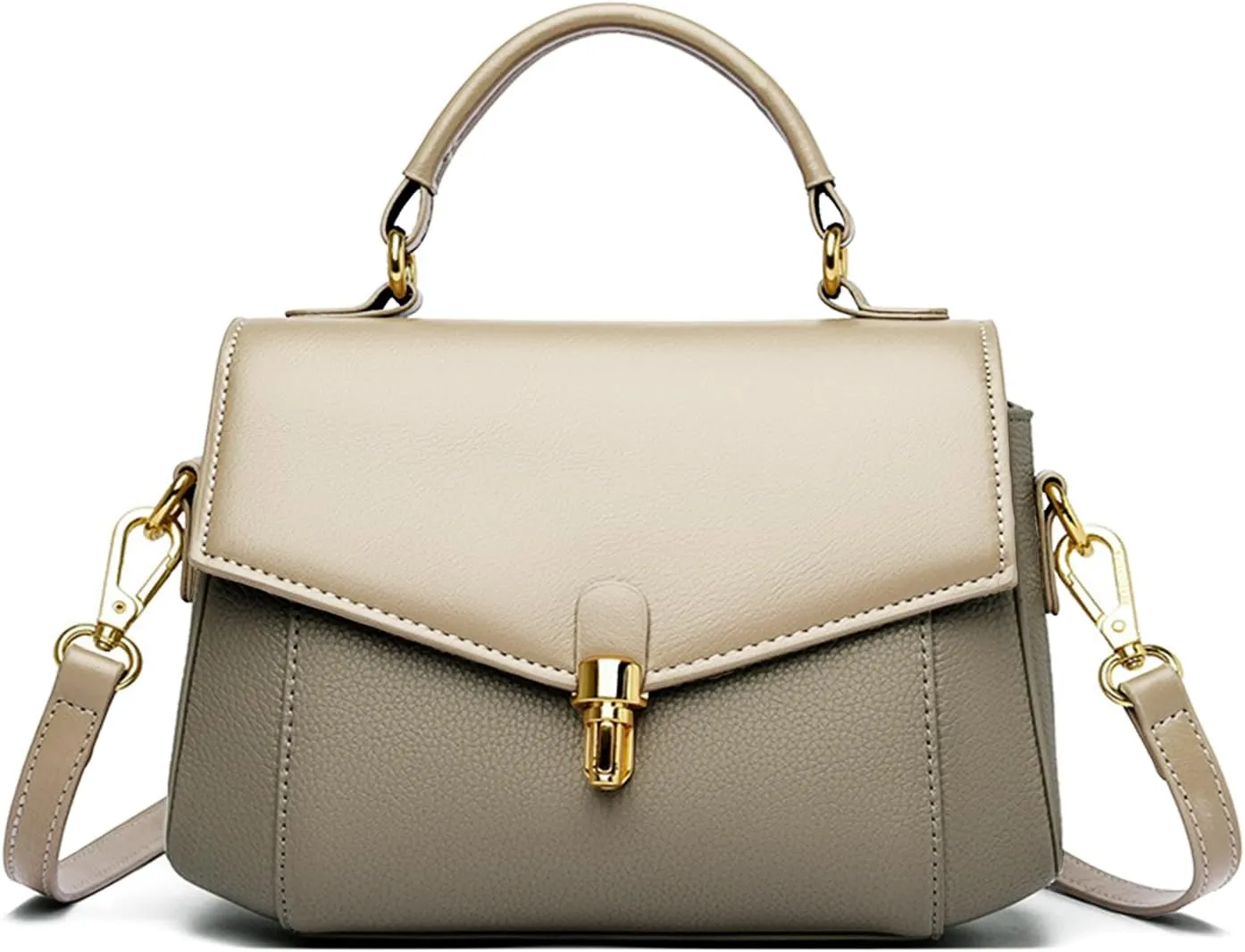 imeetu Genuine Leather Crossbody Bag for Women, Tote Bag Removable Shoulder Strap