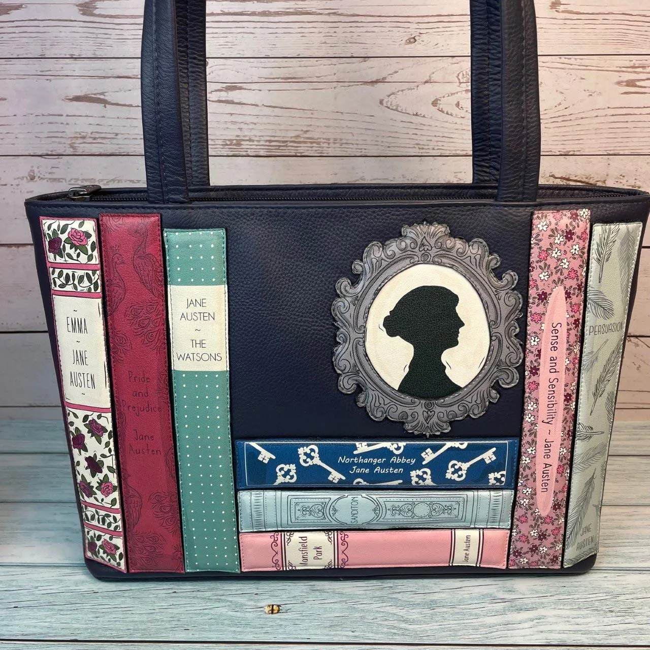 Jane Austen Books Design Shoulder Bag