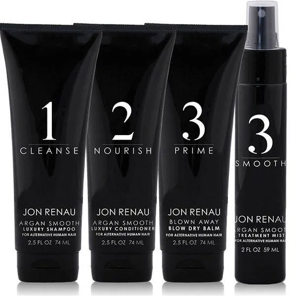 Jon Renau Human Hair Care System - 5 pc Travel Kit