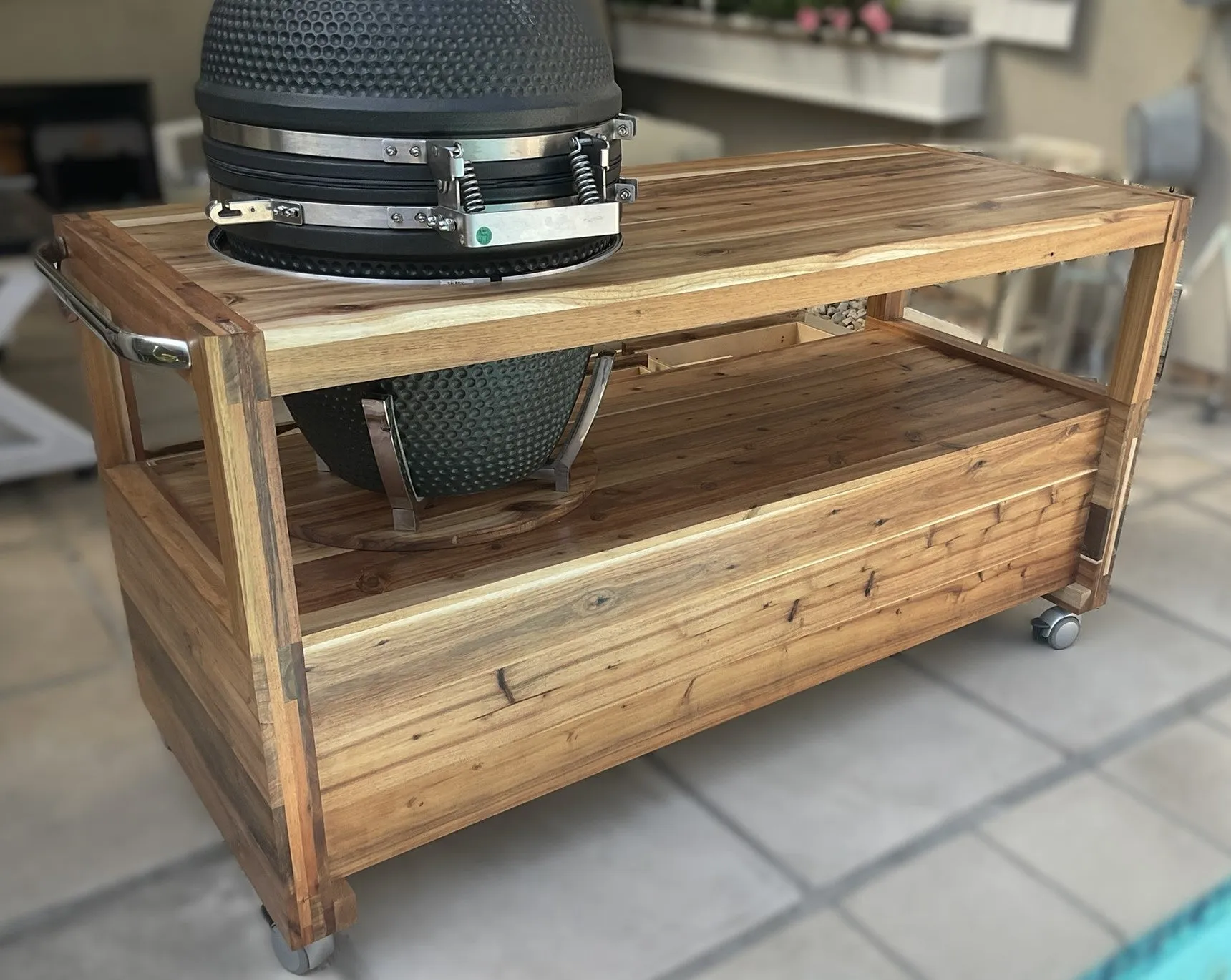 Kamado Cart Cabinette Table Stylish & Functional Locally Crafted