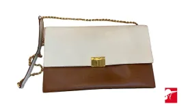 Lauren Ralph Lauren two-tone leather crossbody NEW