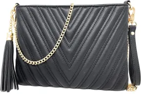 lola mae Women's Wristlet Handbags Simple Quilted Small Clutch Crossbody Bag
