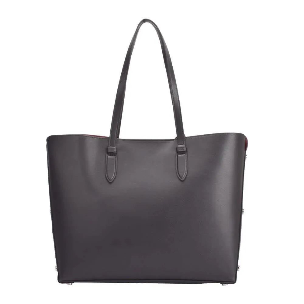 Maria Carla Women's Elegant Dual-Tone Leather Tote Bag with Silver Accents