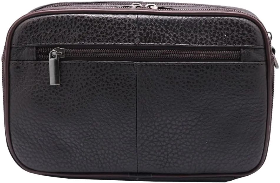Mens Handbag Genuine Leather Crossbody Shoulder Messenger Bag Organizer Checkbook Wallet Purse