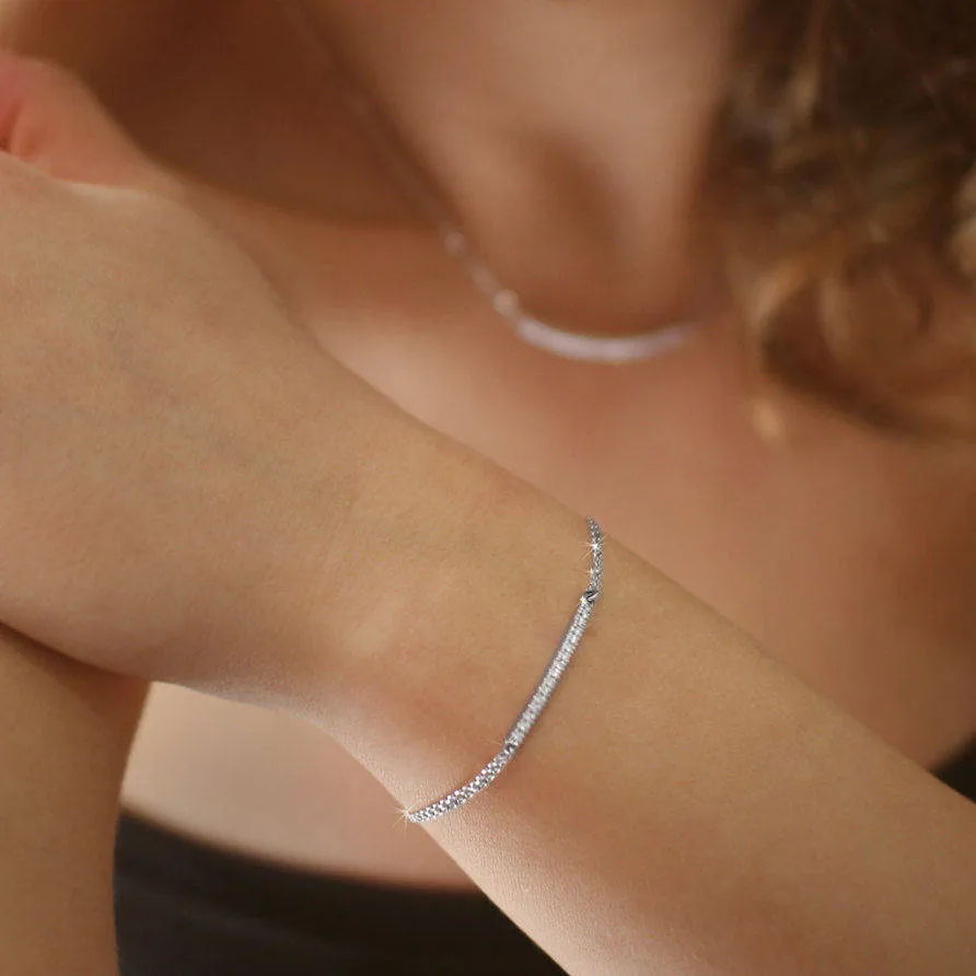 Minimal Diamond Bar Bracelet