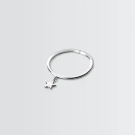 Minimal Star Charm Ring