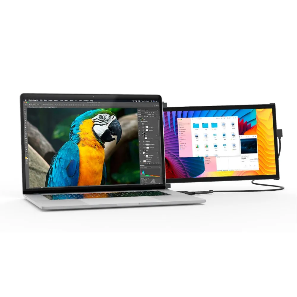 MOBILE PIXEL Portable Laptop Monitor Duex Plus DS - 13.3-inch 1080p Display - Black