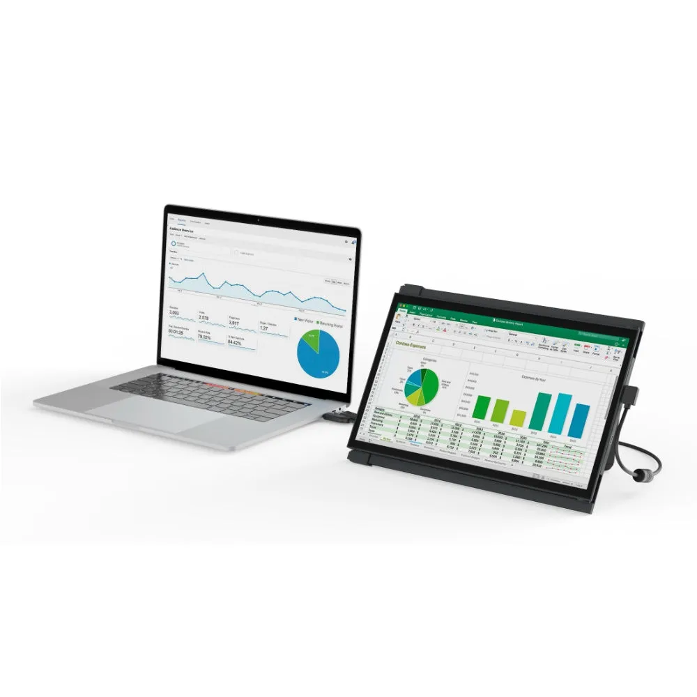 MOBILE PIXEL Portable Laptop Monitor Duex Plus DS - 13.3-inch 1080p Display - Black