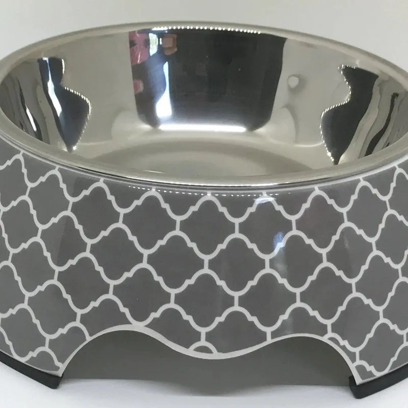Modern Gray Medium Dog Bowl – Stylish & Functional Design