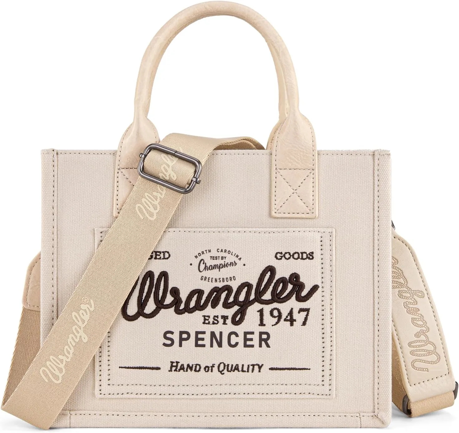 Montana West Wrangler Tote Bag for Women Retro Canvas Top Handle Purses and Handbags
