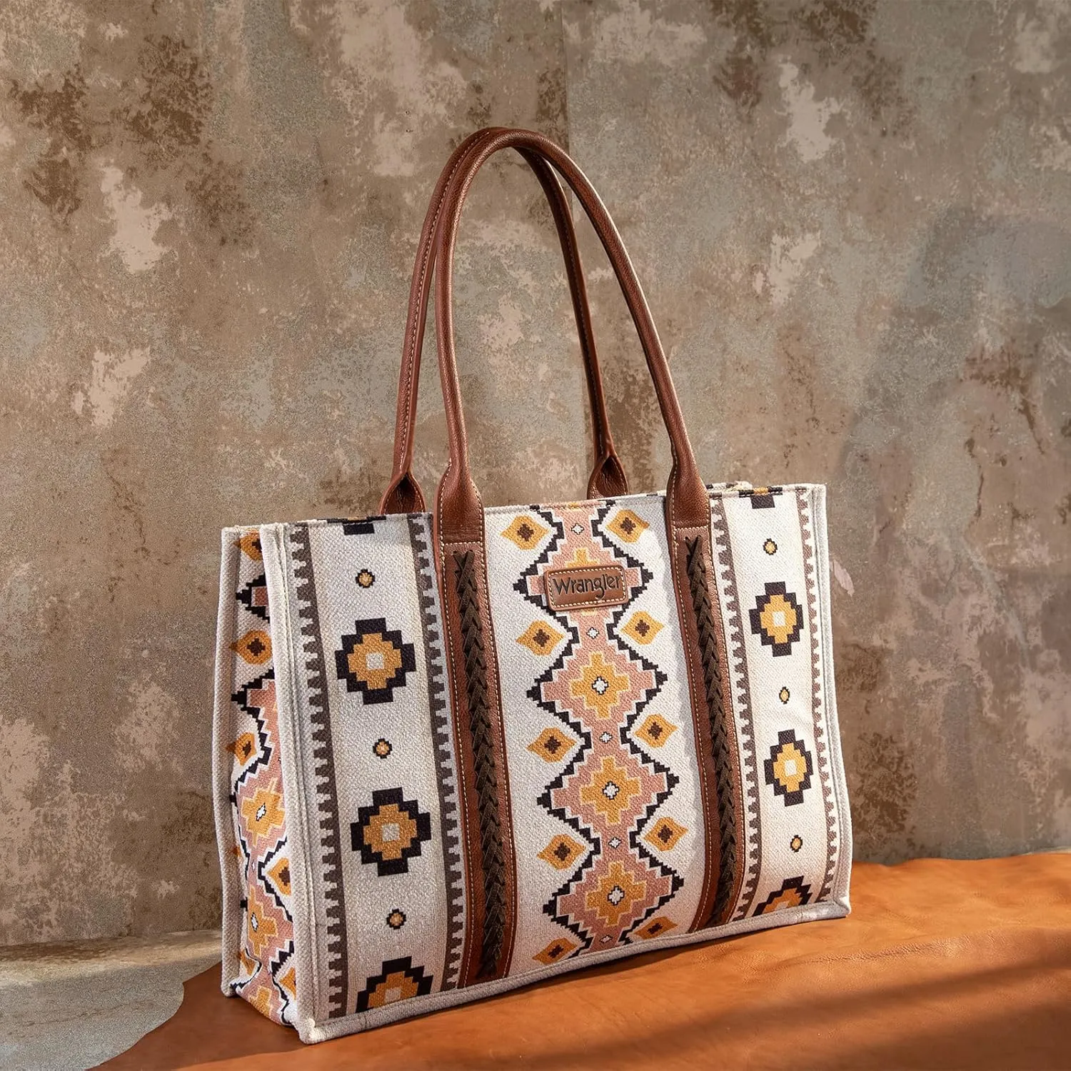 Montana West Wrangler Tote Bag for Women Western Shoulder Purses Boho Aztec Satchel Handbags