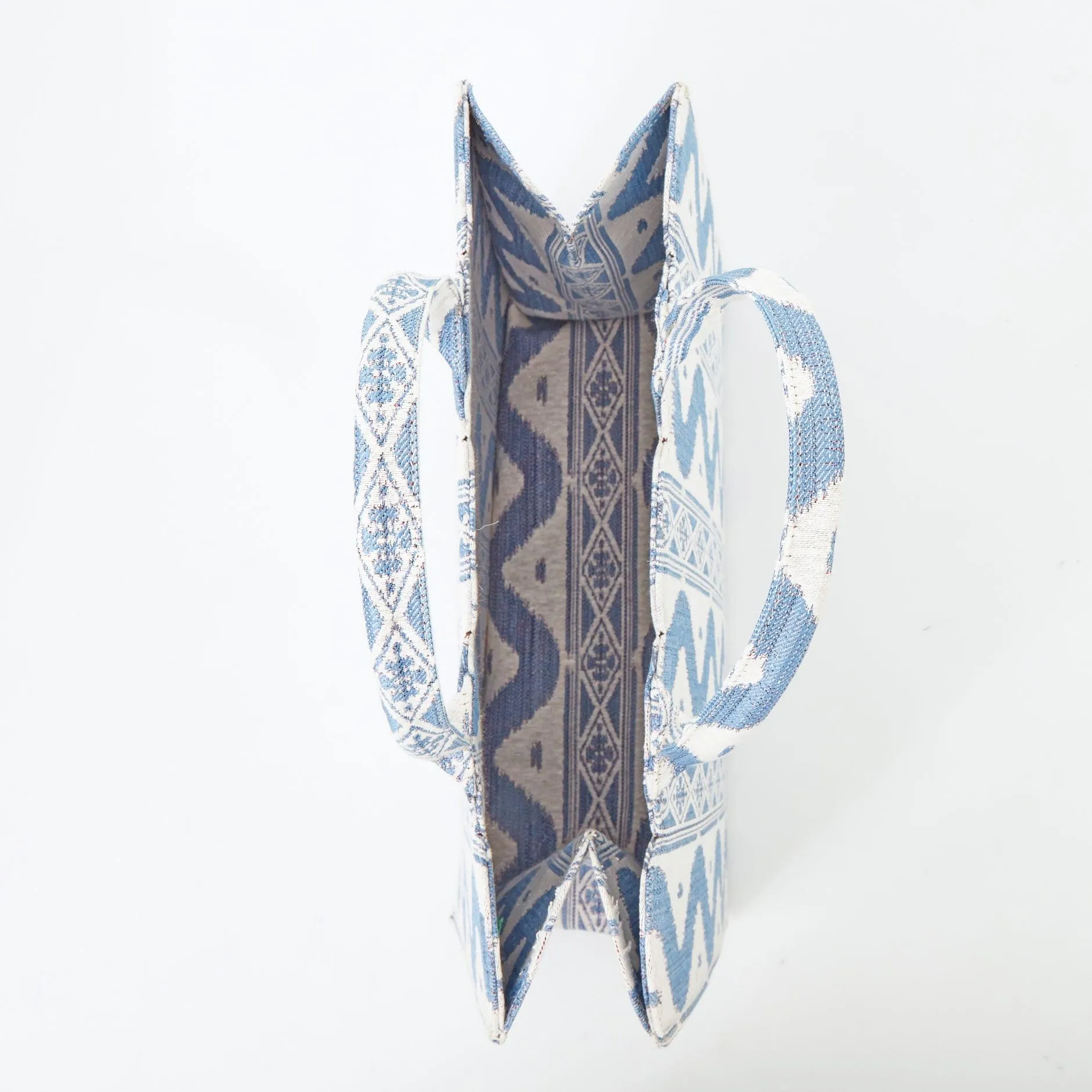 Mrs. Alice Tote Bag (Blue Ikat)