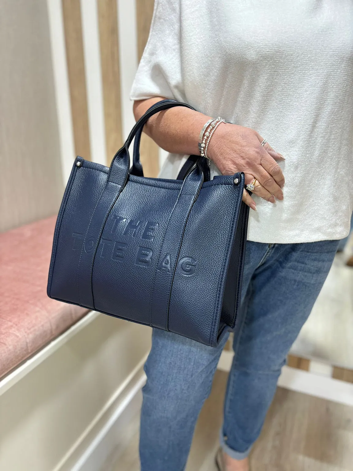 Navy The Tote Bag Medium