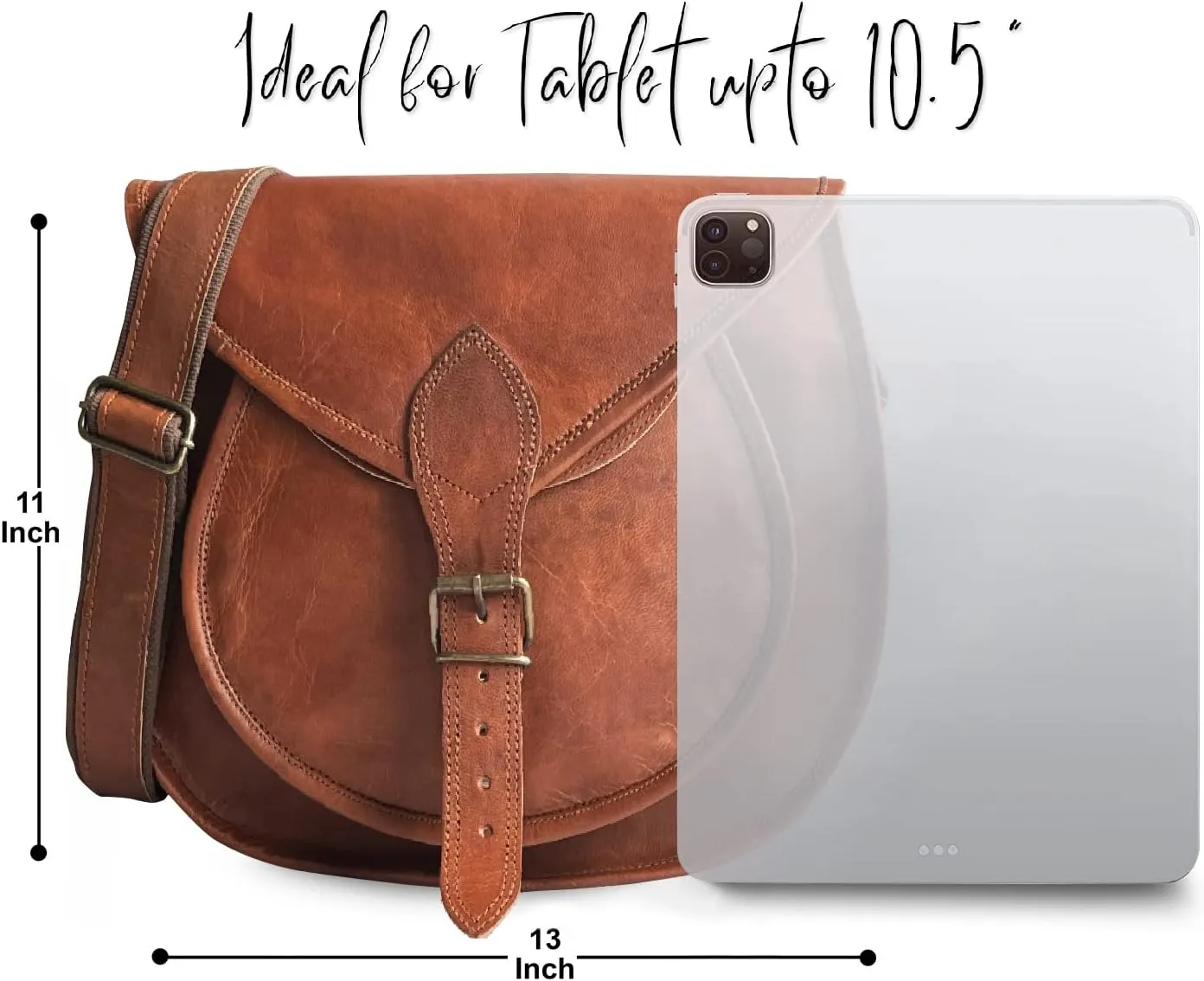 RUSTIC TOWN Leather Crossbody Satchel Bag Vintage Purses Handbags for Women
