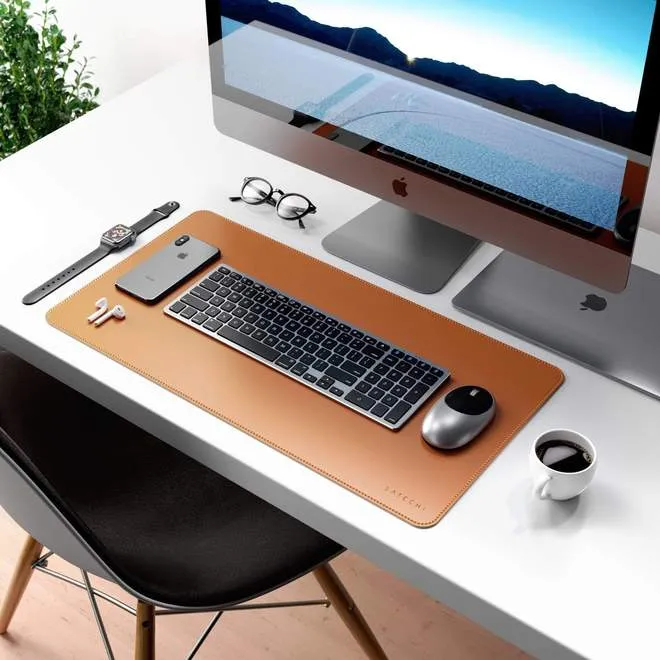 SATECHI Eco Leather Desk Mat - Brown