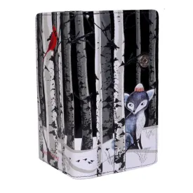 Shagwear Winter Fox Large Red Zipper Wallet