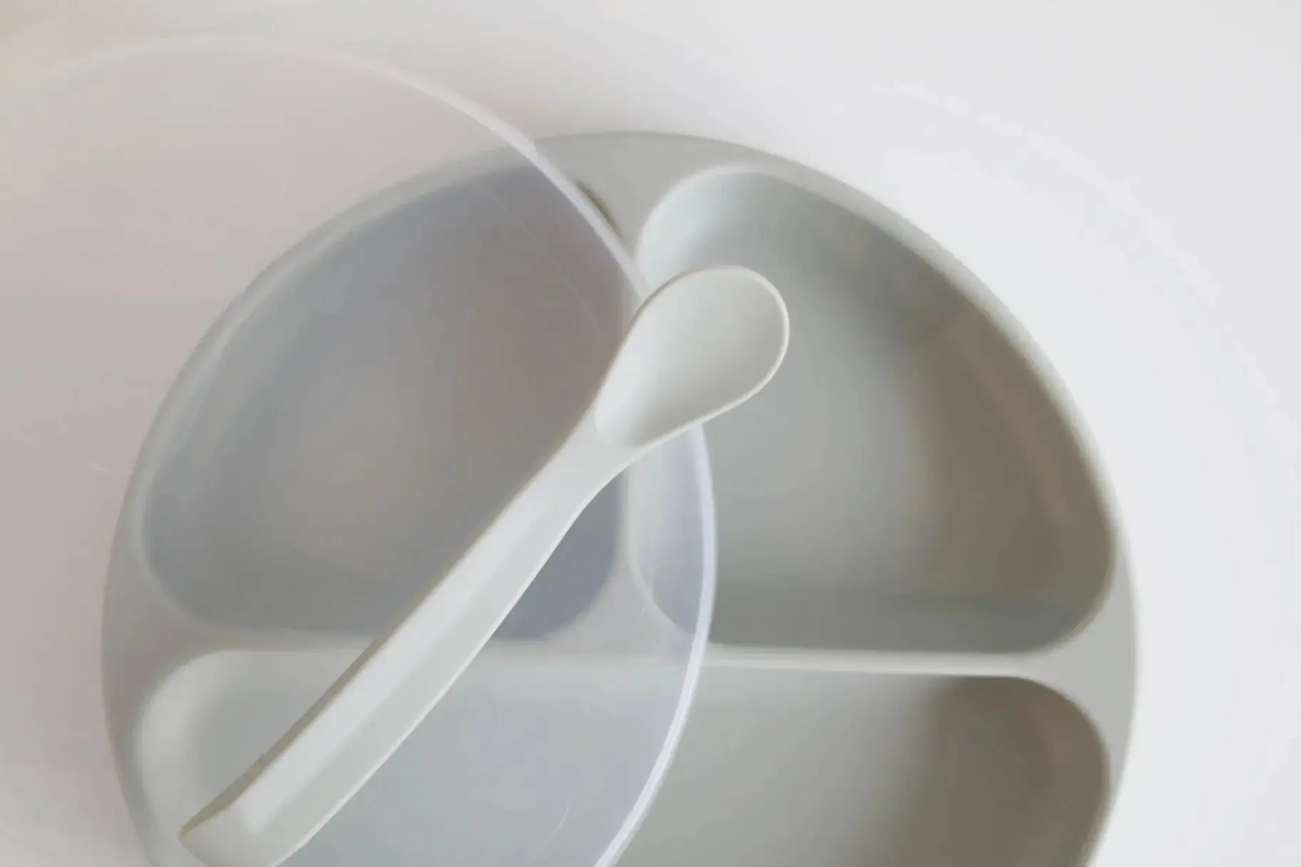Silicone Suction Plate with Lid & Spoon