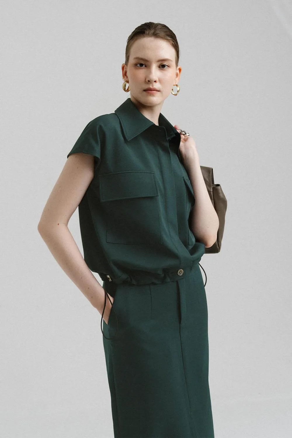 Stella Straight Flap Pocket Polycotton Shirt