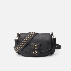 Studded Saddle Bag (Black or Tan)