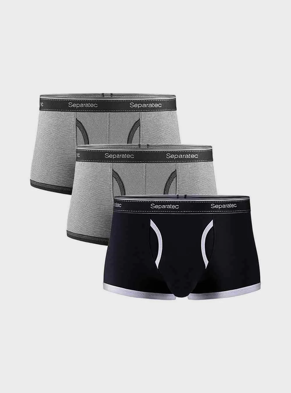 Stylish Functional Stripe Cotton Trunks / Fly
