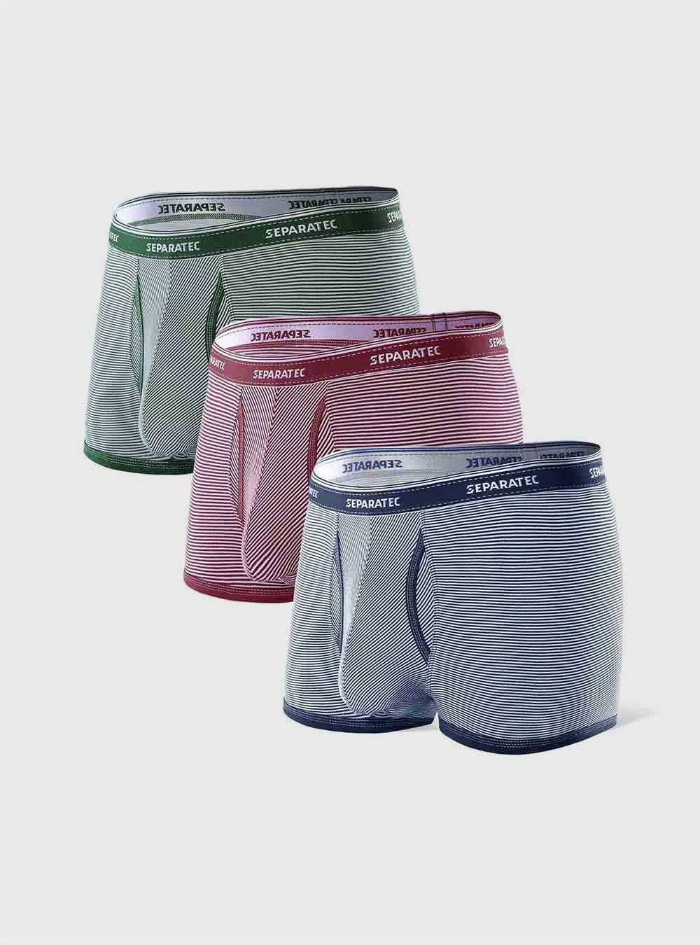 Stylish Functional Stripe Cotton Trunks / Fly