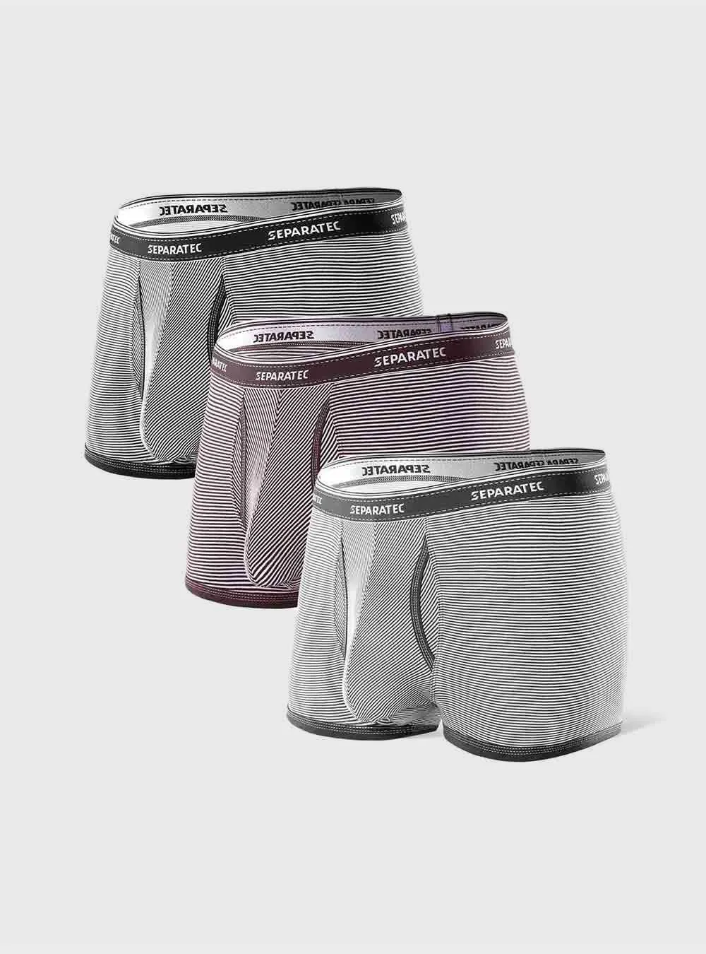 Stylish Functional Stripe Cotton Trunks / Fly