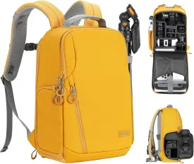 TARION Camera Backpack Waterproof Bag - DSLR Camera Bag with 14in Laptop Compartment Rain Cover, Professional Travel Photography Backpack for Photographers, SLR, Camera Lens, TR-L, Yellow