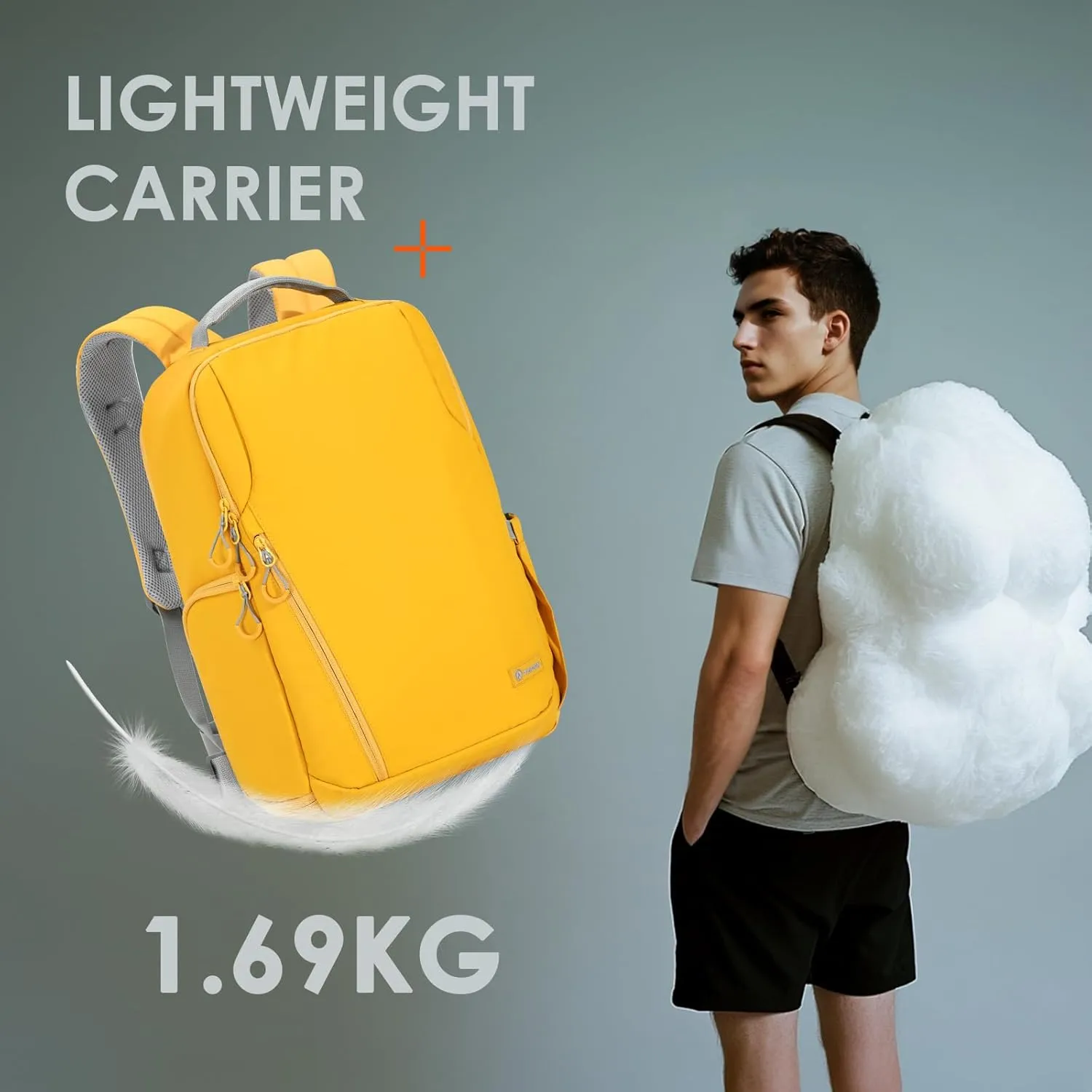 TARION Camera Backpack - Waterproof DSLR Bag with 15.6in Laptop Compartment, Rain Cover, Professional Travel Photography Backpack for Photographers, SLR, Camera Lens, TR-XL, Yellow
