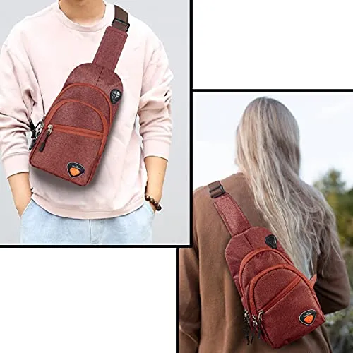 THE CLOWNFISH Cordette Sling Bag - Stylish, Durable & Functional | 6L | Maroon