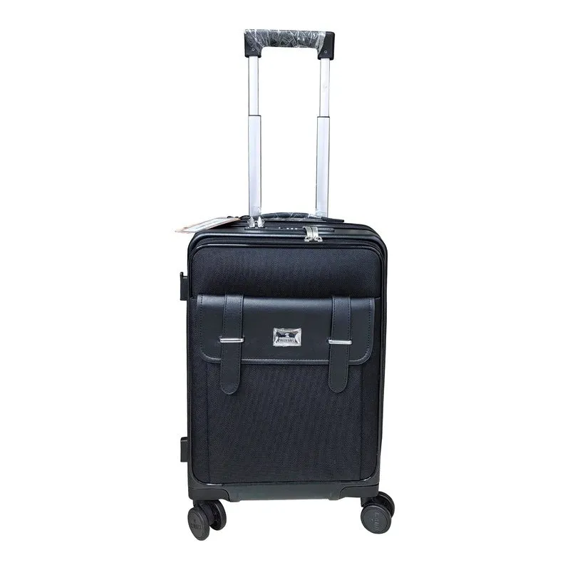 The Clownfish Evoke Series 20inch Cabin Trolley Bag | TSA Lock, Aluminium Trolley | 40L | Black