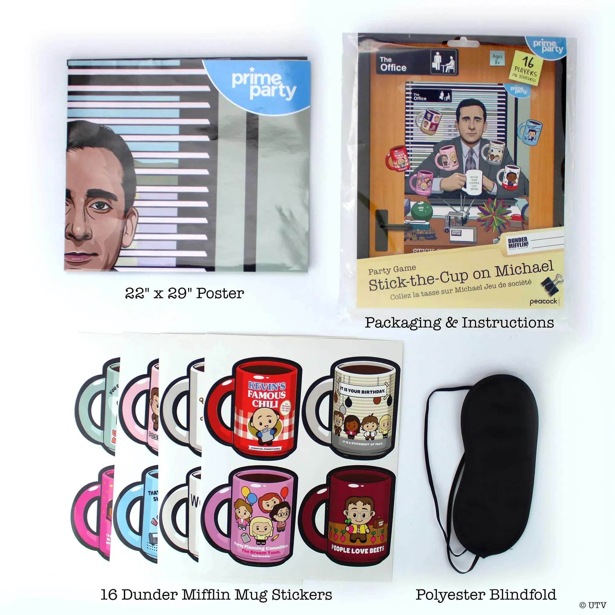 The Office Michael Scott's Coffee Pin-The-Cup Party Game
