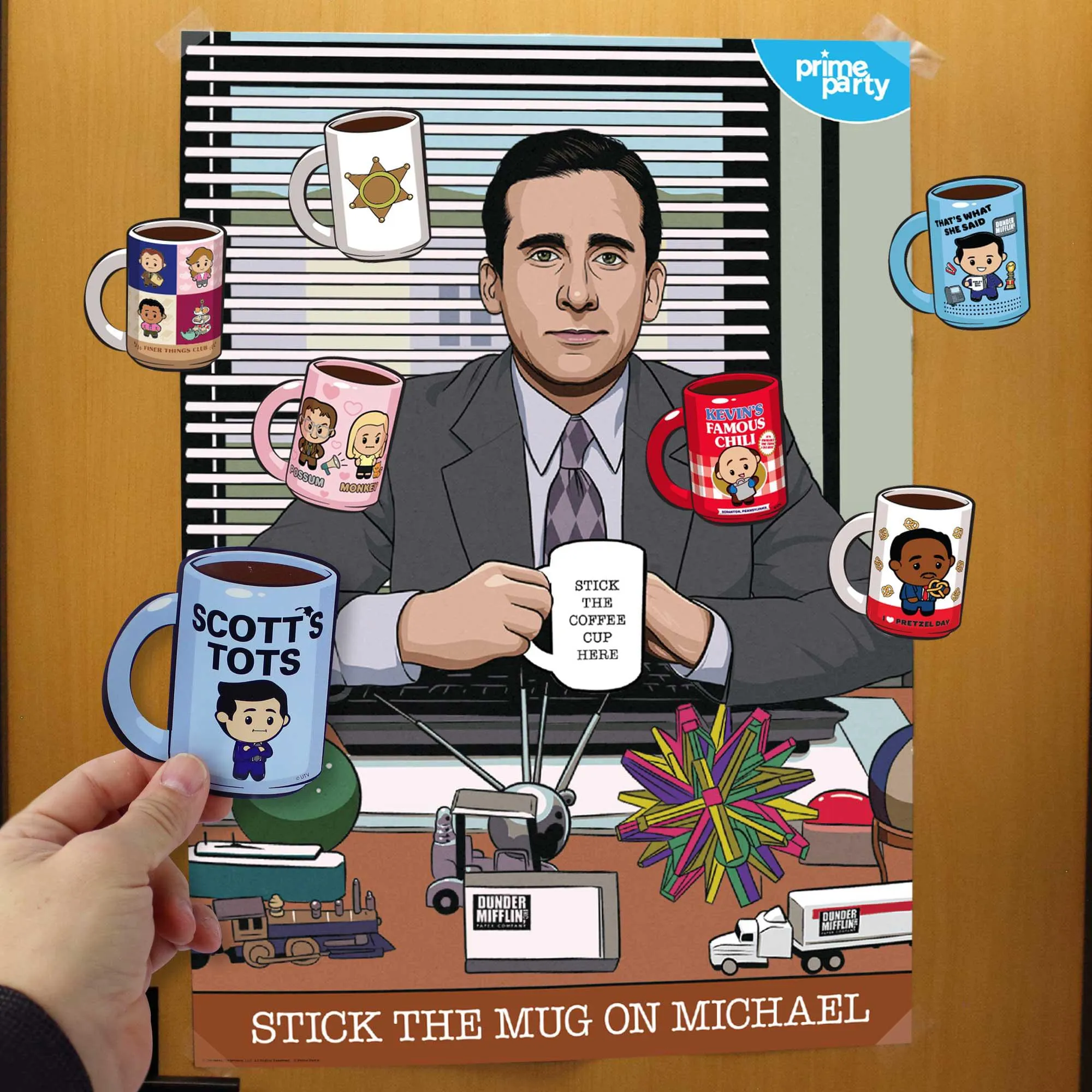 The Office Michael Scott's Coffee Pin-The-Cup Party Game