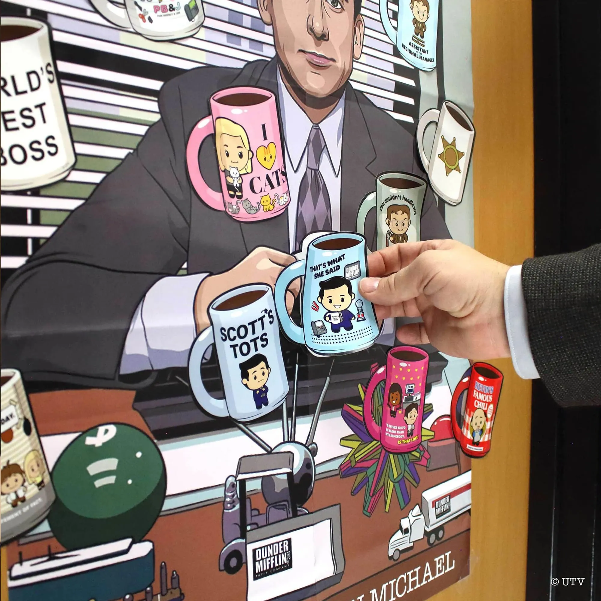 The Office Michael Scott's Coffee Pin-The-Cup Party Game