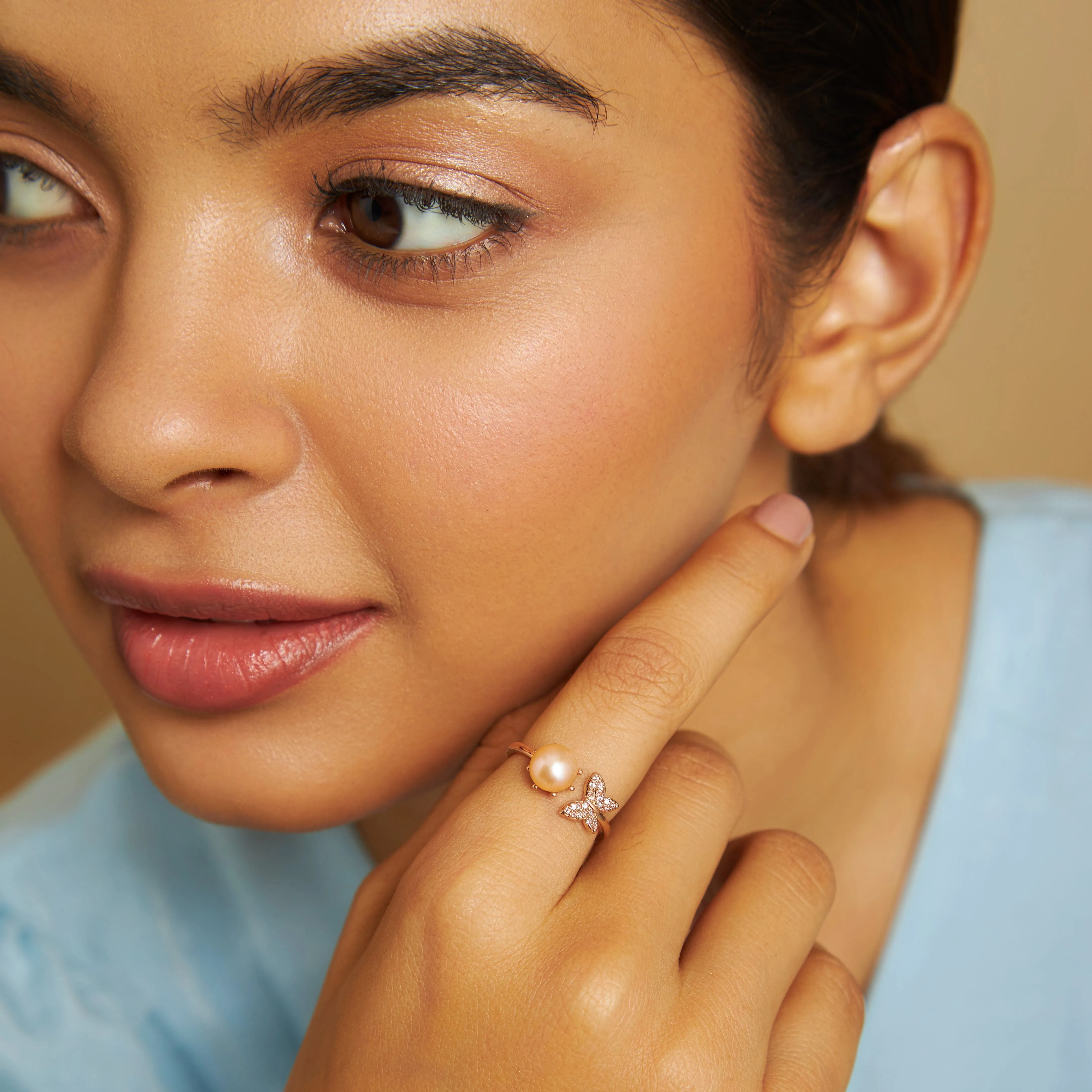 Trendy Pearl Finger Ring 174218
